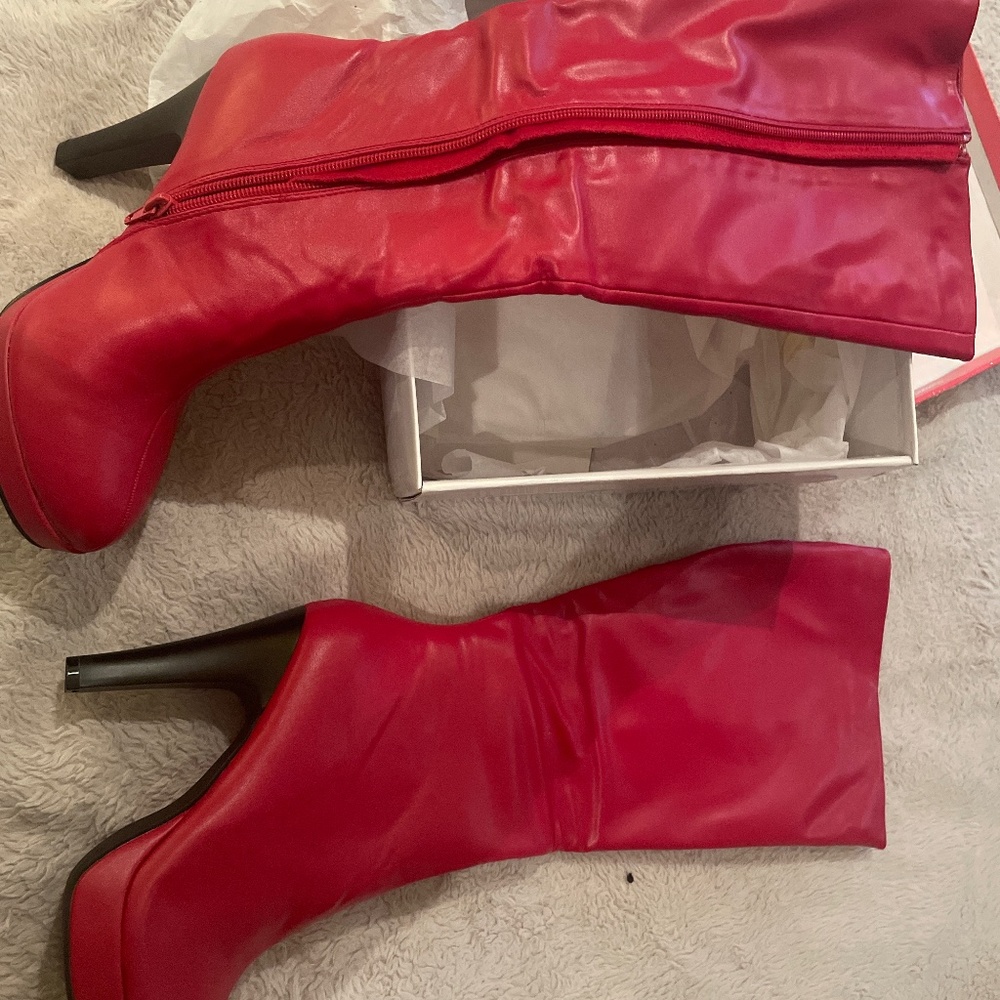 Red 3” High Heeled Boots